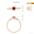 thumbnail image 6 of Angara Natural Ruby Promise Ring in 14K Rose Gold for Women – July Birthstone Jewelry | Ruby Ring with Diamond Accents (Ring Size - 12), 6 of 10
