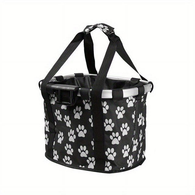 SUTENGDA Spacious Foldable Bike Basket - Convenient Bike Baskets for Easy Storage and Transport with Removable Handlebar Bag and Compact Design