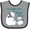 Heather and Black, variant on Inktastic My Great Aunt Loves Me Cute Polar Bears Boys or Girls Baby Bib