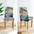 thumbnail image 3 of Yayeee 2 Pack Dining Chair Covers Stretch Parson Chairs Slipcovers Seat Protector, Pine Tree Rainbow, 3 of 6