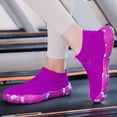 thumbnail image 4 of lnmuld Solid Mens Womens Knit Sock Five Toe Slip on Non Slip Water Shoes for Beach Swimming Outdoor Activities Purple,8.5, 4 of 9