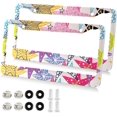 thumbnail image 2 of Coolnut Colorful Starfish 2 Holes Car License Plate Frames 2PCS, Car License Plate Holder with Screw Caps Cover Set Automotive Exterior Parts Decoration for US Vehicles, 2 of 7