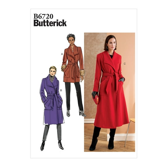 Butterick Pattern: Misses'/Misses' Petite Outerwear & Belt Sizes S-M-L