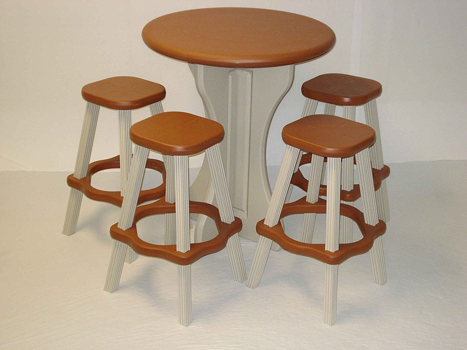 Hot Tub Leisure Accents 5 Pc Spa Bistro Table Set With Redwood Color Seat Tops 26" High HTCPS9476 - Walmart.com