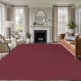 thumbnail image 2 of Red Solid Color Area Rugs Collection 6'x9', Aesthetics Contemporary Luxury Non Slip Indoor Rectangle Throw Runner Rug Floor Mat Carpet for Living Room Dining Table Bedroom Nursery, 2 of 9