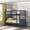 Navy Blue+Wood+Contemporary+Modern2, variant on LHYY Bunk Bed Twin Over Twin Navy Blue Finish Sturdy Wood Frame Guard Rails Bedroom Furniture 1pc