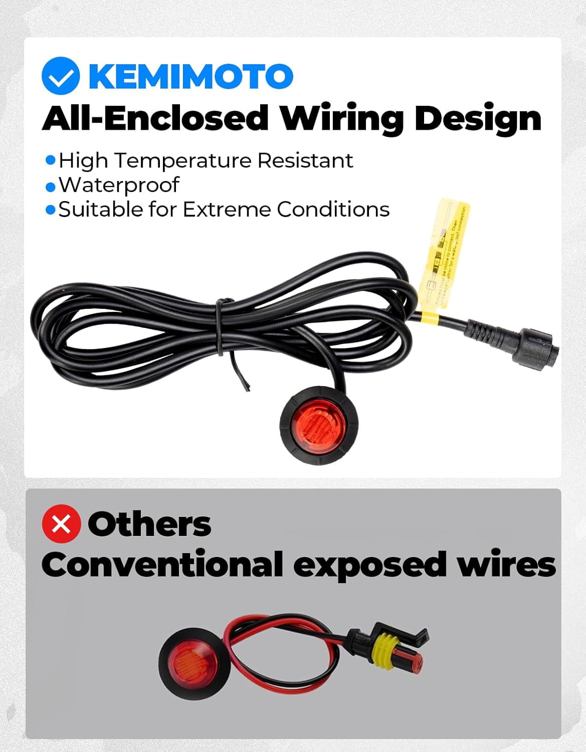 UTV Turn Signal Kit Pre-Wired Plug and Play UTV ATV Blinker with Rocker Switch Universal Street Legal Kit Compatible with Can-Am Defender X3 Polaris Ranger RZR CFMOTO