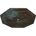 thumbnail image 3 of 29 1/8"OD x 2 1/4"ID x 1 1/8"P Spring Octagonal Ceiling Medallion (Fits Canopies up to 3"), Hand-Painted Bronze Blue Patina, 3 of 6