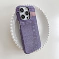 thumbnail image 6 of Compatible with iPhone 15 Plus Luminous Case Glow in The Dark Noctiluncent Fluorescent Case for Women Girly Slim Hard PC Soft Denim Texture Anti Slip Shockproof Light up Phone Cover, Purple, 6 of 14