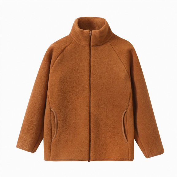 Children Boys Winter Windproof Solid Zipper Coat Jacket Kids Warm Fleece Outerwear Jacket,Fleece Zip Jacket 7-8 Years