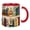 Red, variant on Stained-Glass Style Floral Bookshelf Mug, Stained Glass Bookshelf Mug, Coffee Mugs for Women Library Aesthetic Reader Gifts, Unique Coffee Mug Ceramic Cup Pretty Mugs Art Gifts - Black