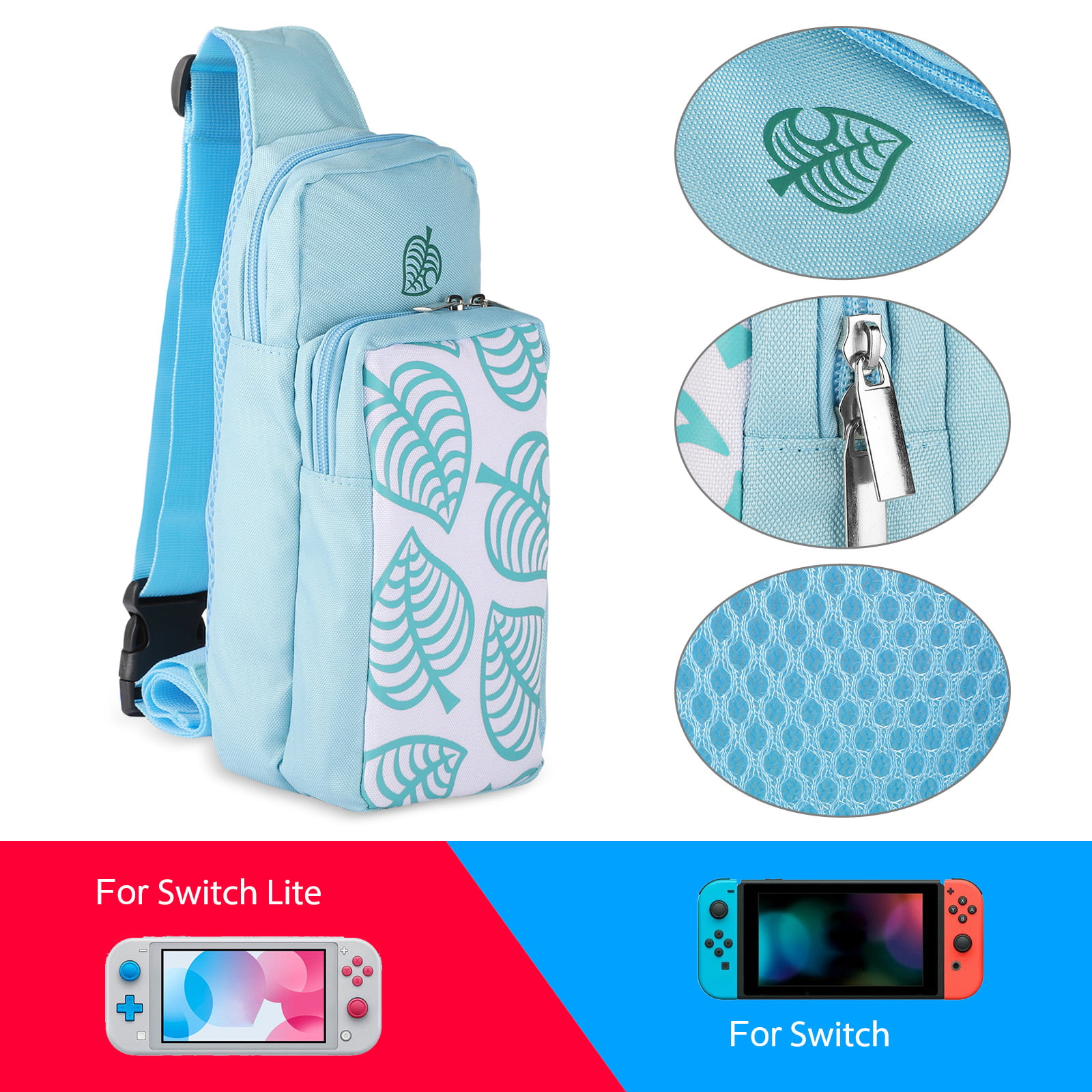 Tsv Shoulder Bag Travel Case For Nintendo Switch Switch Lite Carrying Storage Bag Protective Storage Sling Backpack With Adjustable Shoulder Strap Crossbody Bag Design For Animal Crossing Series Walmart Com Walmart Com