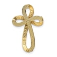thumbnail image 4 of Auriga Fine Jewelry 14K Yellow Gold w/Rhodium Diamond-Cut Twisted Cross Charm (L - 26 mm, W - 17 mm), 4 of 6