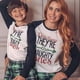 thumbnail image 5 of Conjuntos de pijamas familiares a juego Pijamas navideños Top con estampado de letras y pantalones a cuadros Pijamas Ropa de dormir para niños de 10 años, 5 of 7