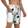 thumbnail image 3 of Picia Turtles And Corals pattern Mens Swim Trunks with Compression Liner Stretch Beach Shorts Quick Dry with Zipper Pockets No-Chafing Board Shorts-Large, 3 of 9