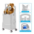 thumbnail image 6 of TBAU Ride-On Suitcase for Kids with Foldable Seat,20"Front-Opening Luggage with USB & Type-C Ports, TSA Lock,White, 6 of 8