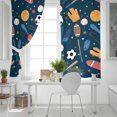thumbnail image 5 of Fsddascl Sports Theme Blackout Curtains for Bedroom/Living Room, Thermal Insulated Kitchen Curtains, Cartoon Soccer Baseball Basketball Star Blue Grommet Darkening Window Treatment Drapes 42"x84"x2, 5 of 6