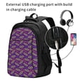 thumbnail image 2 of Balery Carnival Masks and Beads Print USB Charging Backpack for Men and Women - Water-Resistant, Anti-Theft Laptop Backpack with USB Port for Travel, Work, School, and College, 2 of 7
