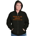 thumbnail image 4 of Scary Without A Costume Halloween Unisex Fleece Graphic Zip Up Hoodie Brisco Brands 2X, 4 of 5