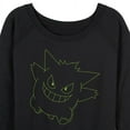 thumbnail image 3 of Pokémon - Gengar Big Face - Women's Lightweight French Terry Long Sleeve Shirt, 3 of 5