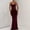 Wine, variant on jtjvou Women's Halter Twist Knot Maxi Dress Draped Ribbon Ruched Cocktail Dress Sheer Mesh Bodycon Formal Dresses Light Blue M