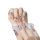 thumbnail image 5 of Armadura hecha a mano con estampado de leopardo, estilo Spice Girl, diseño de uñas francesas con forma de ojo de gato, productos terminados de armadura blanca extraíble, 5 of 5