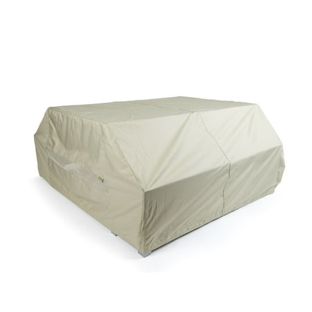 

Covermates Picnic Table Cover - Water-Resistant Polyester Mesh Ventilation Patio Table Covers-Khaki
