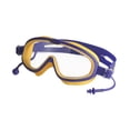 thumbnail image 2 of Gafas de natación para niños Gafas de natación Visión ancha Correa de silicona ajustable Resistente al agua para niños para niños con tapones para los Amarillo azul, 2 of 8