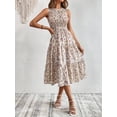 thumbnail image 3 of Floral Printed Panelled Sleeveless A-Line Maxi Dress for Women, 3 of 10