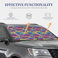 thumbnail image 3 of KLL Cassette Tapes Windshield Sun Shade 2-Piece Foldable Car Front Window Sunshade for Most Sedans SUV Truck- Medium, 3 of 5