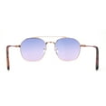 thumbnail image 4 of Womens Boyfriend Luxury Flat Top Double Bridge Pilots Sunglasses Gold Blue Pink, 4 of 4