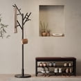 thumbnail image 2 of Perchero Muwuele independiente de madera maciza con 12 ganchos, negro, 2 of 9