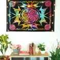 thumbnail image 2 of Multicolor Hippie Hamsa Poster Printed Multi-Styles Boho Indian Tie Dye Tapestry Wall Hanging Hippie Animal Printed Cotton Poster Wall Decor, 2 of 4
