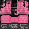 thumbnail image 4 of Alfombrillas de coche CAR PASS, resistentes, de goma, rosa, rombos 3D, 4 of 9