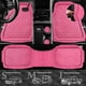 thumbnail image 4 of Alfombrillas de coche CAR PASS, resistentes, de goma, rosa, rombos 3D, 4 of 9
