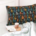 thumbnail image 4 of KLL Colorful Guitar Pillow Covers Envelope Closure,Super Soft and Cozy Fuzzy Fleece Pillow Case Cover 20"x30", 4 of 5