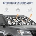 thumbnail image 4 of Windshield Sun Shade, Black White Spooky Ghosts Foldable Car Sun Shade Windshield for Front, 2 Pieces, 4 of 7