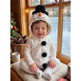 thumbnail image 6 of RUINIXCW Newborn Baby Christmas Costume Infant Baby Girl Boy Christmas Outfit Fall Winter Fleece Romper Sleeveless Hooded Zipper Xmas Cosplay Clothes, 6 of 9