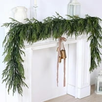 9ft Christmas Garland Norfolk Pine Garland Christmas Greenery Garland for Mantle Table Stairs Indoor Outdoor Holiday Christmas Xmas Decor Decoration