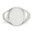 thumbnail image 4 of Solid 14k White Gold 11.5x10mm Closed Back Engravable Monogram Signet Ring Band Size 6, 4 of 6