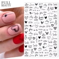 thumbnail image 2 of Calcomanías De Amor 3D Para Uñas De Corazón/Diseño De Letras Inglesas/Geométricas Abstractas/Decoración De Manicura, 2 of 3