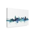 thumbnail image 2 of Trademark Fine Art 'Memphis Tennessee Blue Teal Skyline' Canvas Art by Michael Tompsett, 2 of 3