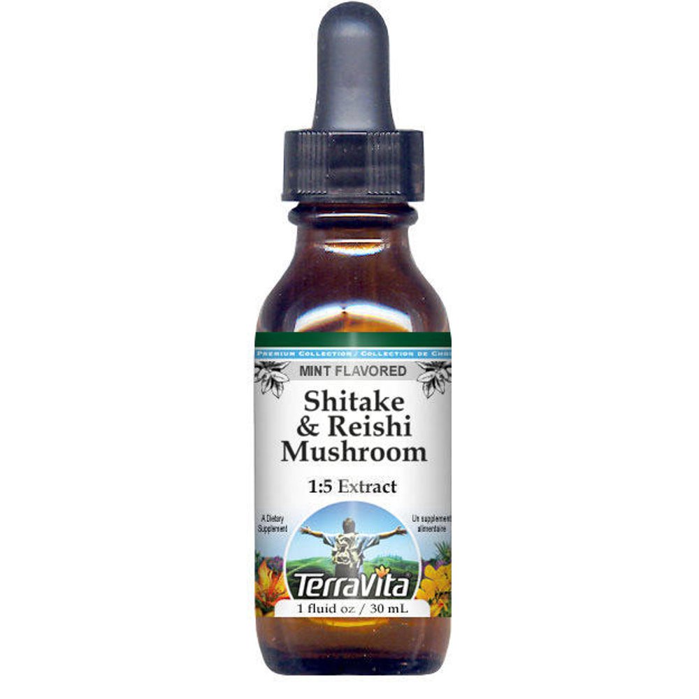 Shitake & Reishi Mushroom Glycerite Liquid Extract (15) Mint