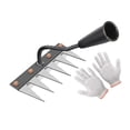 thumbnail image 4 of Almencla Gardening Garden Hoe Weeding Rake Weeds Remover for Lawn Digging Landscaping 6 tines, 4 of 8
