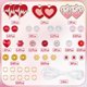 thumbnail image 2 of 1 caja de 216 piezas DIY, 6 juegos de pulseras de San Valentín, dijes en forma de corazón, dijes de amor, cuentas de diamantes de imitación, románticas cuentas espaciadoras de vidrio rosa y rojo, 2 of 6