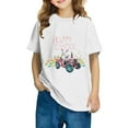 thumbnail image 2 of Jamicy Graphic Tees for Girls Children's Wear Toddler Kids Boys Girls Cotton Easter Day T-Shirt Fashion Cute Round Neck Print Tee Short Sleeve Top, 2 of 4