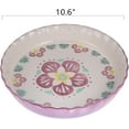 thumbnail image 2 of ZEN Ceramic Pie Pan Pie Dish for Oven 10 Inch Pie Plate Round Bakeware (Flower), 2 of 11