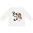 thumbnail image 3 of Inktastic I'm Three-cowgirl Riding Horse Birthday Girls Long Sleeve Toddler T-Shirt, 3 of 5
