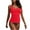 Red A, variant on Enjoytime Womens Bathing Suits Two Piece Swimsuit Fashion Solid Push-Up Padded Ruched Tankini Top with Bottom Athletic Summer Swimwear Tummy Control Swimsuits for Women