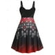 thumbnail image 2 of Vestido Navideño Talla Extra Estampado Copo de Nieve Rosegal  Vestidos casuales de talla grande, 2 of 5